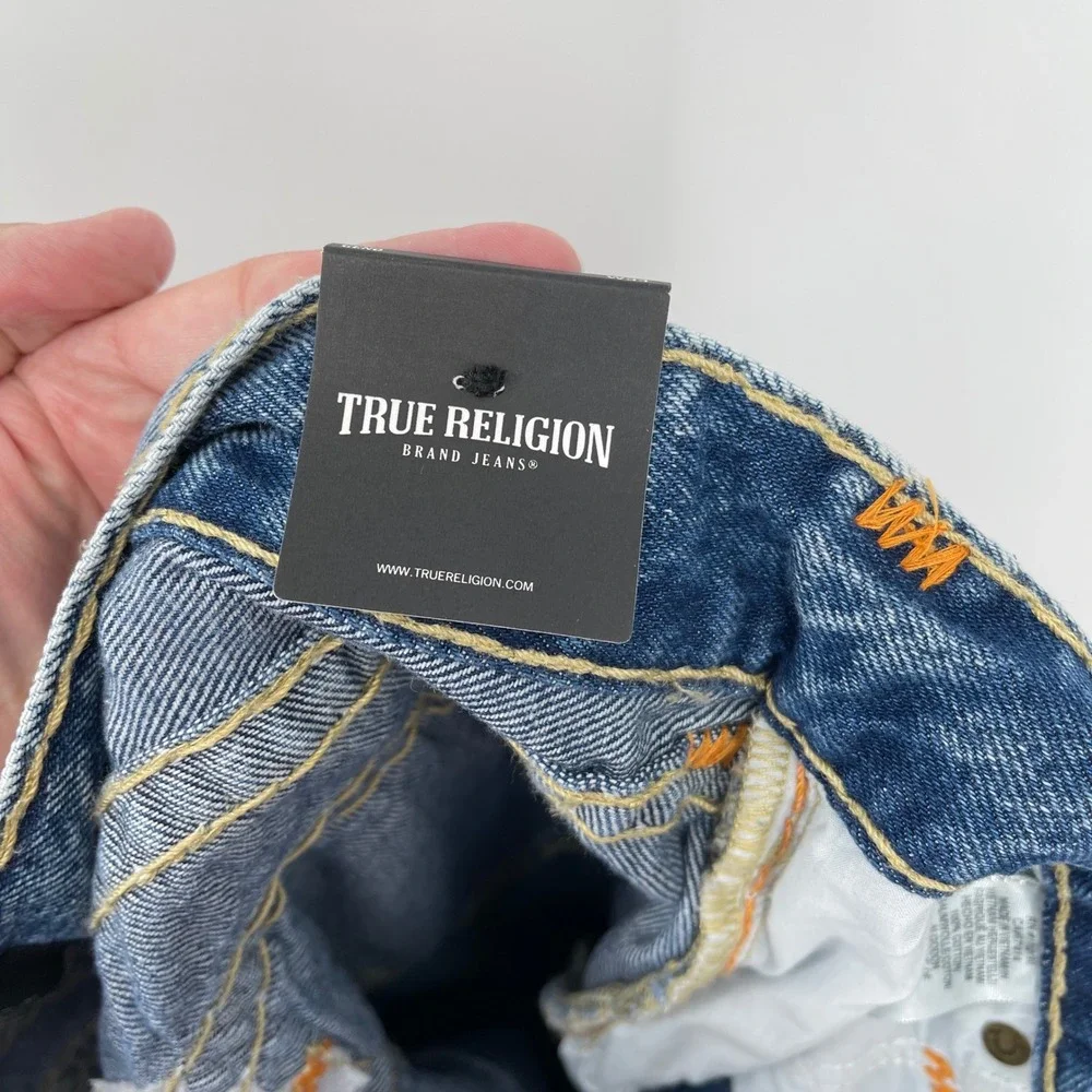 True Religion Geno Super T Medium Wash‎ Jeans Mens Size 34 Distressed